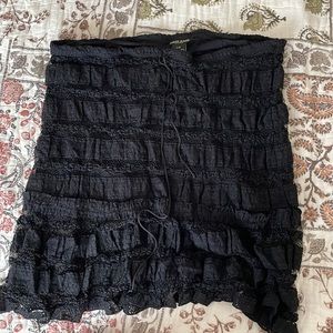 Black lace skirt